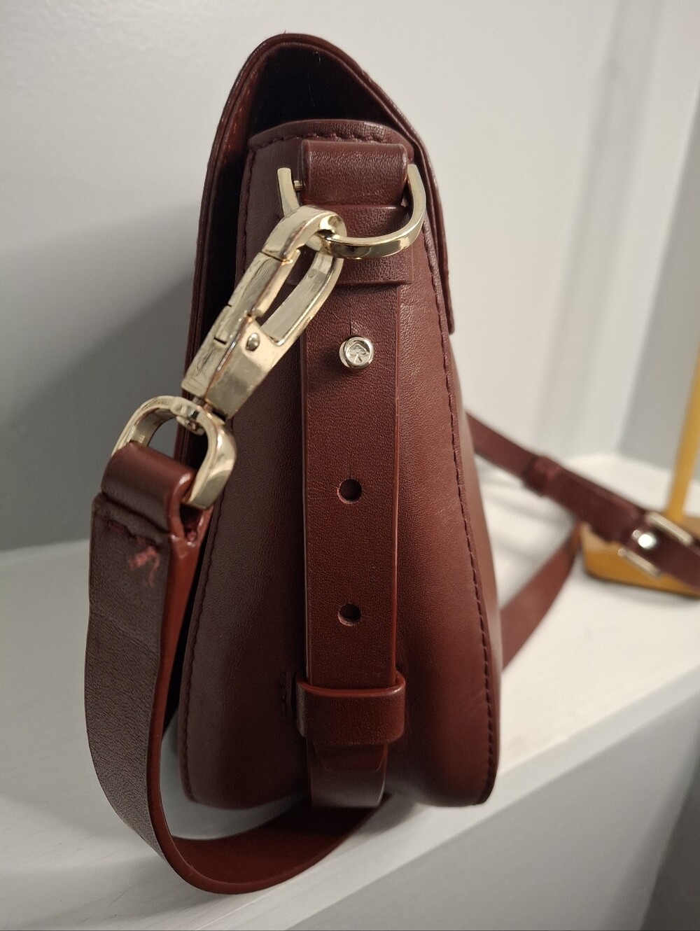 Kate Spade Burgundy Leather Flap Crossbody Shoulder Bag Great condition - Picture 4 of 5